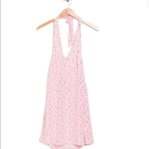 NWT Abound floral pink  halter dress Mini Short plus size summer spring festival - Picture 2 of 4